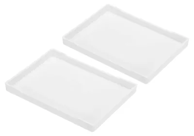 Schnellservier-Tablett, 10 x 7, Kunststoff, 2 Stück, Weiß