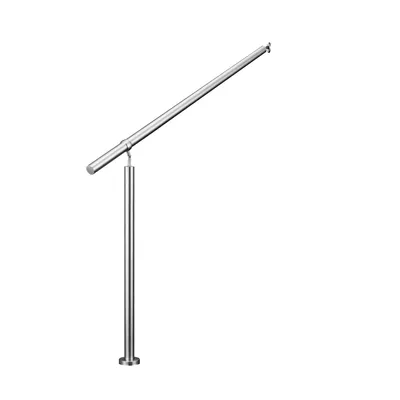 Produktbild von Eingangsgeländer 100 cm Silber, Edelstahl Handlauf Geländer, Wandhandlauf, Treppengeländer, Innen- Und Außenbereich Geeignet