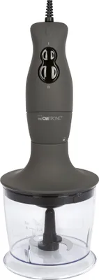 Produktbild von Clatronic  SMS 3777, Stabmixer/Schneebesen/Multizerkleinerer zum mixen, zerkleinern, schlagen, 400 Watt, inklusive Zubehör, Edelstahl/Titan