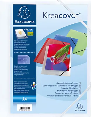 Zdjęcie produktu dla EXACOMPTA 55992E EXACOMPTA Teczka z narożnymi klipsami Kreacover, format A4, PP, biała