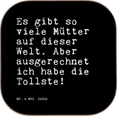 Produktbild von Mr. & Mrs. Panda Tassenuntersetzer Es gibt so viele... - Schwarz - Geschenk, Mutter, gläseruntersetzer, Muttertag, Untersetzer für Gläser, Coaster, Sprüche, Mama, Familie