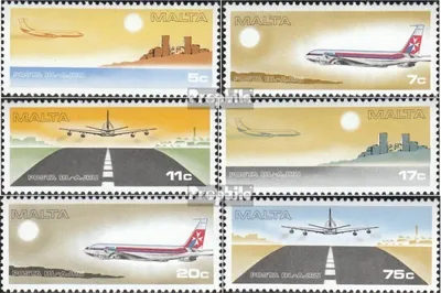 Produktbild von Briefmarken Malta 1978 Mi 574-579 (kompl.Ausg.) postfrisch Flugpost