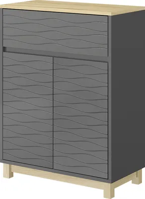 Obrázek produktu pro Midi skříňky  Vicco Livia Antracit 60 x 80 cm se zásuvkou, Model 50149