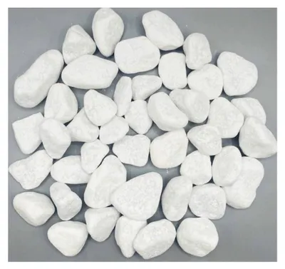 Produktbild von Marmorkies in Schneeweiß I Carrara Kies I Dekosteine - Körnung 15-25 mm 2,5kg
