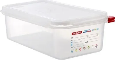 Produktbild von Gastronormbehälter m. Deckel aus Polypropylen - GN 1/3 100mm