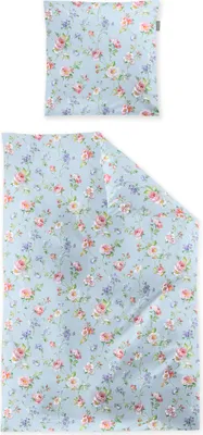 Produktbild von irisette GmbH & Co. KG Bettwäsche Mako-Satin 100% Baumwolle Wave Blue Line blau 135x200+80x80 cm Reißverschluss bügelleicht Seidenglanz hautsympathisch 60°C waschbar trocknergeeignet anschmiegsam atmungsaktiv 2-teilig exklusiv 8591