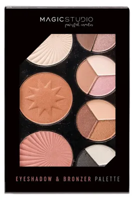 Obrázok produktu pre Magic Studio | Sada líčidiel EYESHADOW & BRONZER PALETTE - Kompaktná - Intenzívne pigmenty - Univerzálna