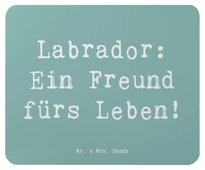 Produktbild von Mr. & Mrs. Panda Mouse Pad Spruch Labrador Freund - Meeresbrise - Geschenk, pc mauspad, energiegeladener Hund, Therapiehund, Hunderassen Charakter, liebevoller, Treue