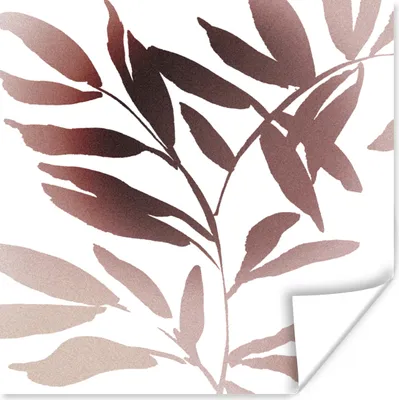 Produktbild von MuchoWow® Poster Blättern - Design - Abstrakt 75x75 cm - Wand Dekoration
