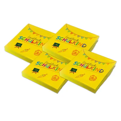 Produktbild von itenga 80x Serviette Schulanfang Endlich Schulkind GELB