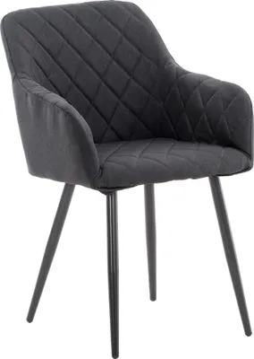 Produktbild von CLP Esszimmerstuhl Shila Gesteppt schwarz Material Stoff