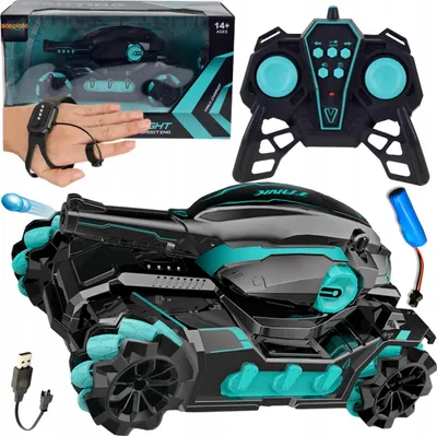 Immagine prodotto di Lolex | Carro armato RC 4x4 - Con controllo dei gesti - rotazione a 360° e sfere di gel