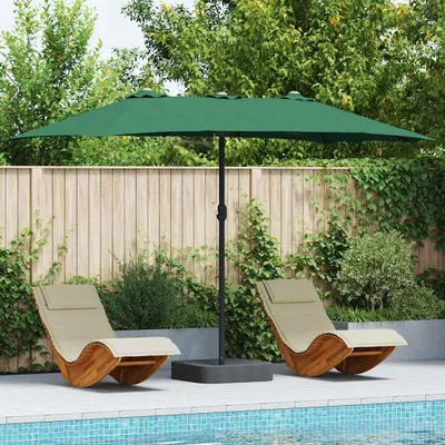 Obrázok produktu pre Maison Exclusive – záhradný slnečník, rozmer 385 x 209 x 244 cm, materiál: polyester a oceľ, farba: zelená