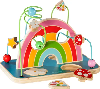 Produktbild von howa Motorikspielzeug Motorikschleife mit Puzzle Holz „my rainbow“ 6006