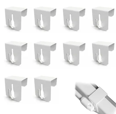 10 Fensterhaken aus Edelstahl, weiß, 3 x 3,4 cm