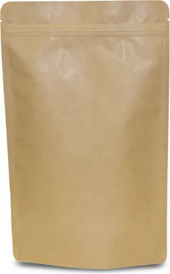 Produktbild von 200x Standbodenbeutel Kraftpapier braun ALU-FREI 110x185x65mm 250ml