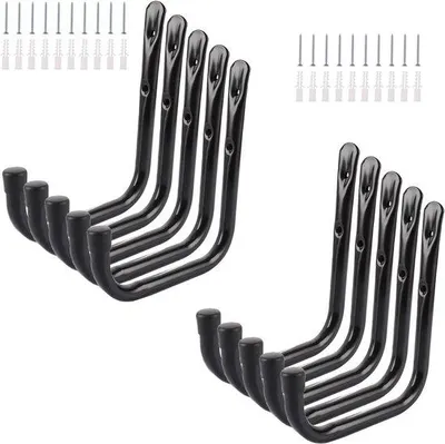 Produktbild von Famanu Wandhaken Set 10 Stück - Schwarzes Stahl