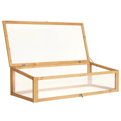 Produktbild von Frühbeet-Aufsatz für Hochbeet 115x53x34cm - braun