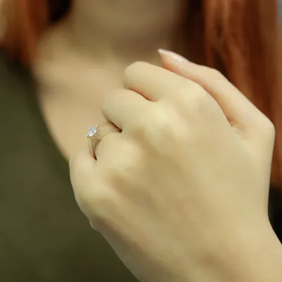 Produktbild von 0,40 Carat Diamant Solitär Ring Meisterwerk 14 Karat Weißgold