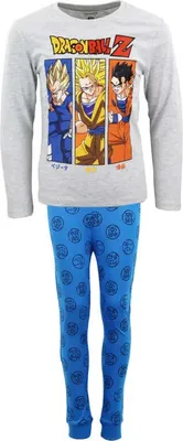 Produktbild von Anime Dragon Ball Goku Kinder Jungen Schlafanzug Pyjama – Grau / 116