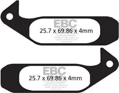 Zdjęcie produktu dla CFA280R - Klocki hamulcowe rowerowe (organiczne wyczynowe) EBC Brakes