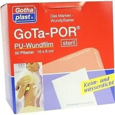 Productafbeelding van Gota-POR Polyurethanwondfolie 10x6 cm, steriel, 50 stuks, voor professioneel gebruik