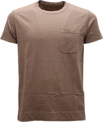 Imagen del producto de 4814AH, camiseta de hombre, estilo vintage original, color marrón claro, algodón