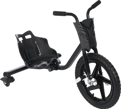 Obrázok produktu pre Detská trojkolka – Drift Trike – Od 6 rokov – Poháňaná nohami – Pre domáce použitie, park a zábavný park – Čierna