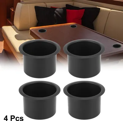 Image de 4pcs Acier Inoxydable Bouteille Tasse Porte-boisson Noir pour Bateaux RVs