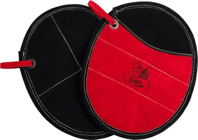 Produktbild von Ofenschlupfer Pro 300 Topflappen aus Leder mit Polyamid 2 Stück Rot Schwarz