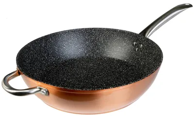 Zdjęcie produktu dla Głęboka patelnia, średnica 32 cm, do użytku z płytami indukcyjnymi, wykonana z odlitego aluminium, z powłoką nieprzywierającą