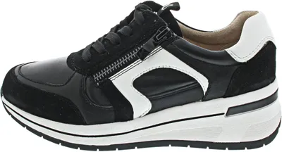 Produktbild von CAPRICE Comfort Damen Wedge Sneaker aus Leder mit Reißverschluss, Mehrfarbig (Bl