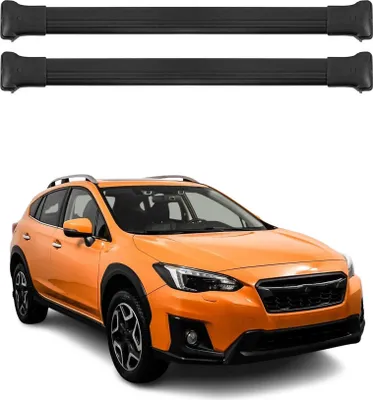 Produktbild von Dachträger Gepäckträger für Subaru XV 2012-2018 Relingträger Alu Schwarz 2x