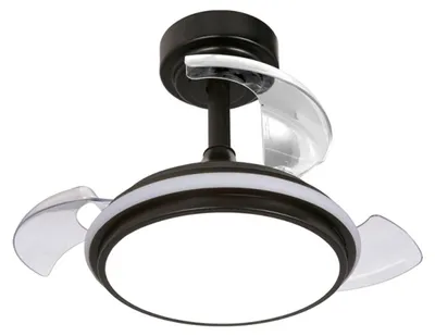 Obrázek produktu pro Stropní ventilátor s osvětlením CristalRecord černý 35 W 1000 Lm (3000 K) (4000 K)