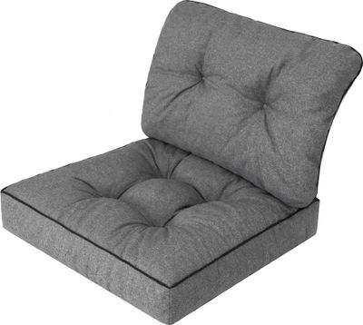 Hobbygarden Zahradní polštáře na nábytek Rataan Rataan Zahradní polštáře Polštáře Dekorační polštáře - Emma Tech - 60 x 60 cm - Graphite