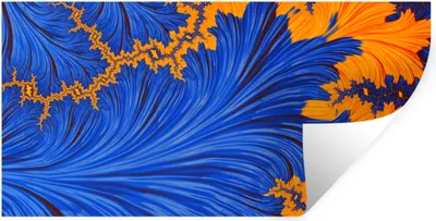 Obrázok produktu pre MuchoWow® Nálepka na stenu - Listy - Umenie - Psychedelické - 120x60cm - Samolepiaca a polohovateľná