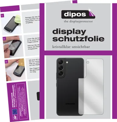Produktbild von 1x Schutzfolie für Samsung Galaxy S22 Plus Rückseite klar Displayschutzfolie Folie Display Schutz dipos