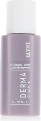 A product shot of a small bottle of Glynt DERMA Regulate Shampoo.
