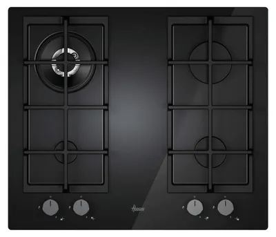 Immagine prodotto di Hoover H-HOB 300 GAS HVG6BR4C3B, nero, da incasso, 60 cm, piano cottura a gas, vetro temperato, 4 zone