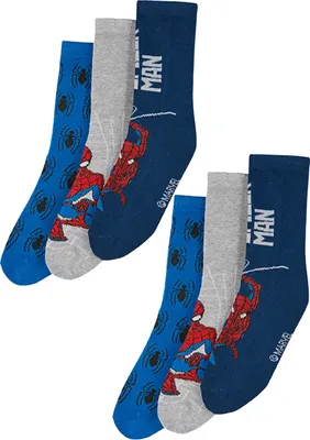 Produktbild von Spider-Man Jungen Kinder Socken 6 Paar, Größe:27-30