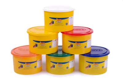 Produktbild von Jovi Soft Dough BLANDIVER Knetmasse 6er Kasten, 460g Dosen, sortiert