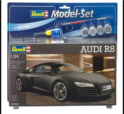 Obrázok produktu pre Revell Model Set Audi R8, Model superšportového automobilu, Montážna sada, 1:24, Audi R8, Ambiciózny, 106 kusov