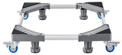 Produktbild von VEVOR Waschmaschinen Untergestell, höhenverstellbar 49,5-68,6 mm, Kunststoff und Stahl, 181 kg, mit 360° drehbaren Rädern