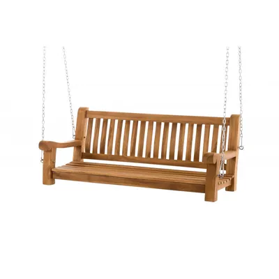 Produktbild von CLP Schaukelbank Joyce Teakholz wetterfest | Farbe teak Größe 120 cm