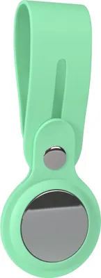 Produktbild von EAZY CASE Silikon Schutzhülle Anhänger kompatibel mit AirTag, Hülle mit langer Schlaufe zur Aufbewahrung von AirTags mit Schlüsselanhänger, Kratzfest, Schlüsselanhänger, Stoßfest, Grün