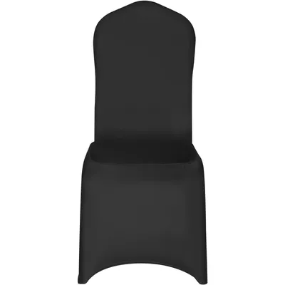 Image de SucceBuy Housses de chaises en Élasthanne élastique pour chaises pliantes, 50 pièces, noir, face bombée universelle, amovibles et lavables, pour mariages, fêtes, banquets, soirées, couleur : noir.