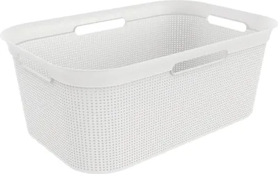Produktbild von Rotho Wäschekorb 41L Brisen - Wäschesammler - Wäsche Korb 59,6 x 39,6 x 31,3 cm - Wäschebox Kunststoff - Aufbewahrungskorb Wäschebehälter