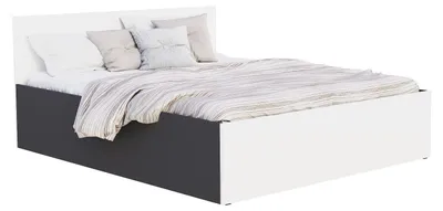 Produktbild von FurnitureByJDM Bett 140 x 200 cm mit Stauraum – Doppelbett mit Bettkasten Grau / Weiß