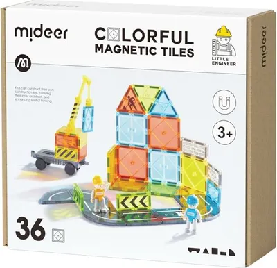 Obrázek produktu pro Mideer Moje první magnetická stavebnice Stavitelé 36 ks