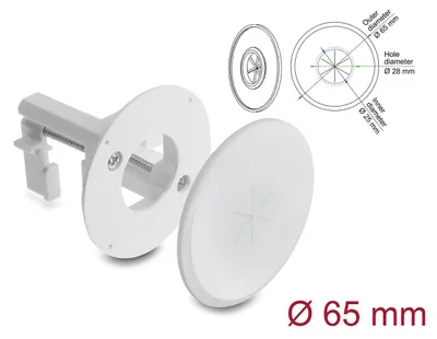 Obrázok produktu pre DeLOCK 91385, 1 kusov, Akrylonitrilbutadienstyren (ABS), Biela